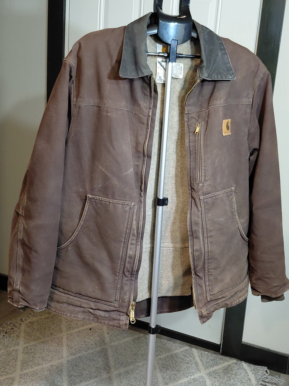 Vintage 2000 Carhartt Men's Sandstone Brown Duck Work Jacket - Insulated SIZE LG